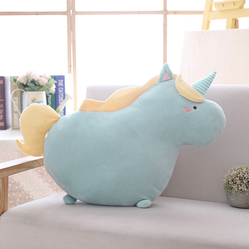 Игрушка-подушка "Flat Unicorn" (голубой)