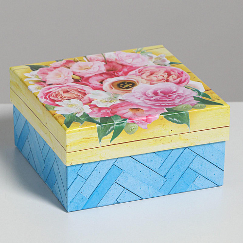 Подарочная коробка "Дерево", "Фактурный" S 14 х 14 х 8 см