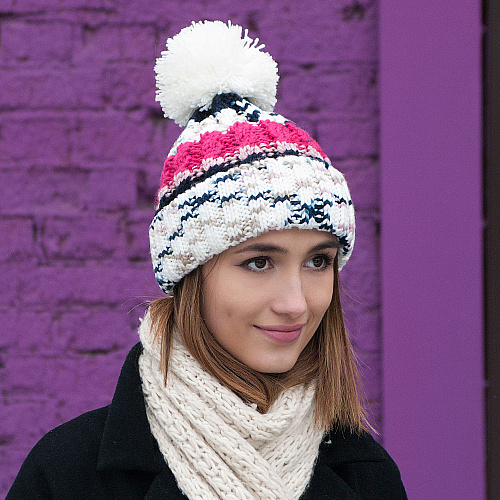 Шапка "Крапинки" (белая)