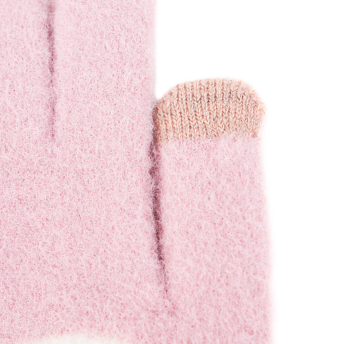 Перчатки сенсорные "Мордочки", розовые