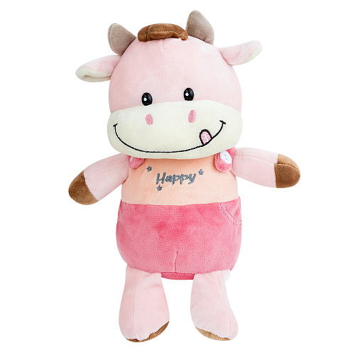 Игрушка-подушка "Бычок Тим" 25 см розовый
