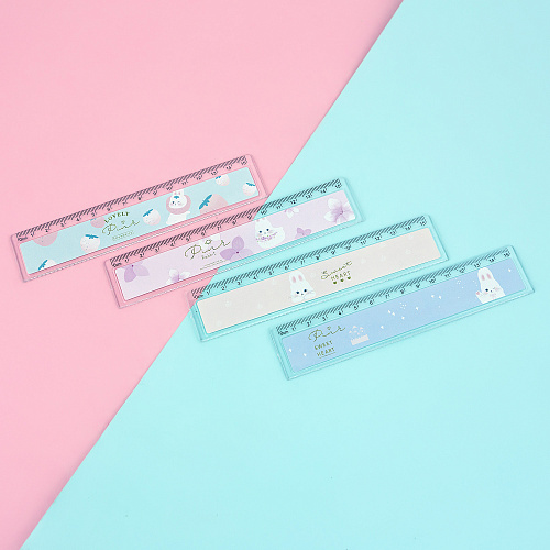 Линейка "Зайка" (голубая)