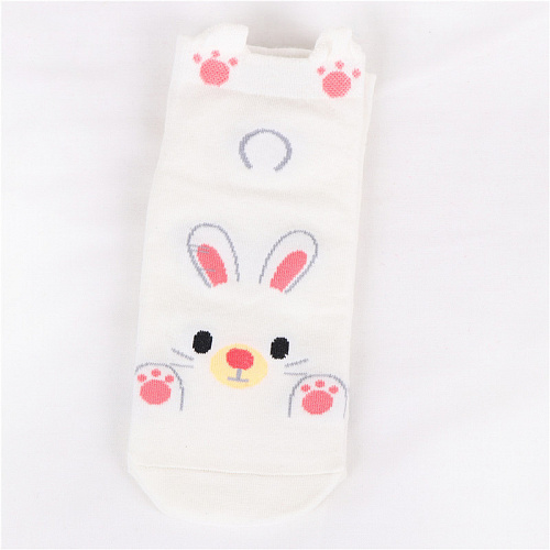 Носки короткие "Зайка" (белые)