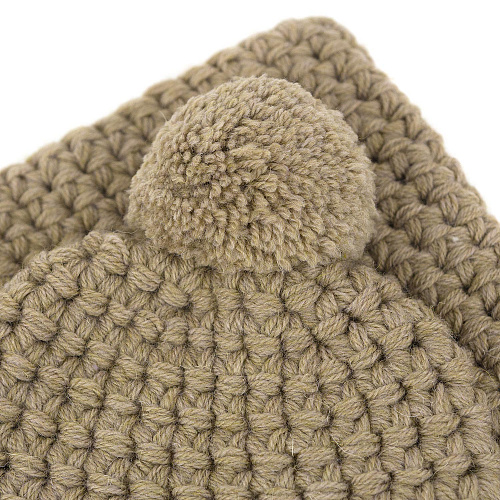 Шарф-снуд с шапкой бежевые