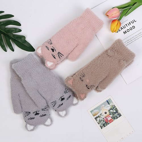 Варежки "Котики" (розовые)