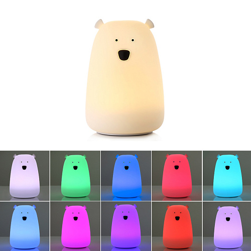 Ночник USB "Мишка" (белый)