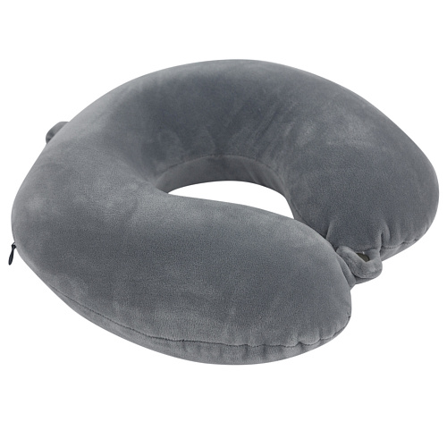 Подушка для путешествий "Однотонная", Memory Foam (серая)