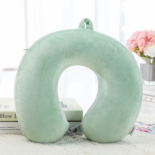 Подушка для путешествий "Однотонная", Memory Foam (зеленая)