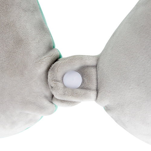 Подушка для путешествий "Единорог спит", Memory Foam  (серый)