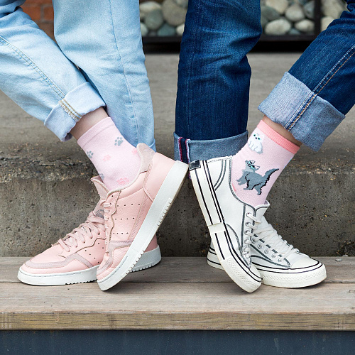 Носки "Лапки следы", разм.35-39