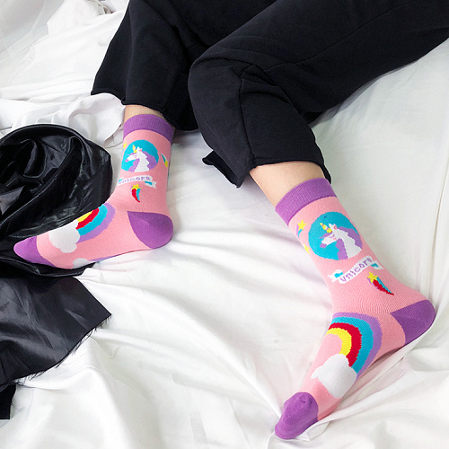 Носки "Единорог и радуга"