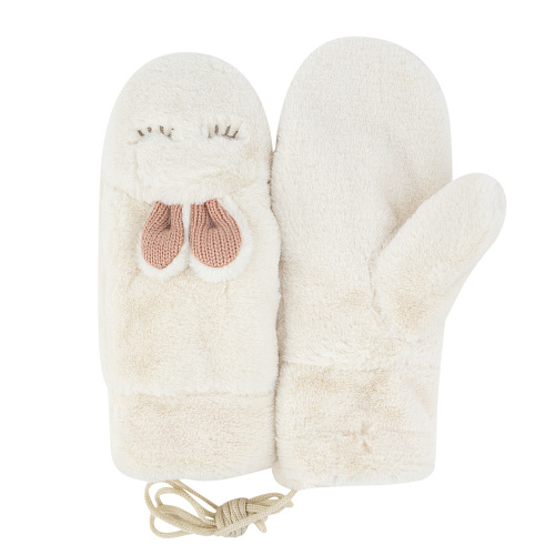 Варежки "Кролики" (белые)