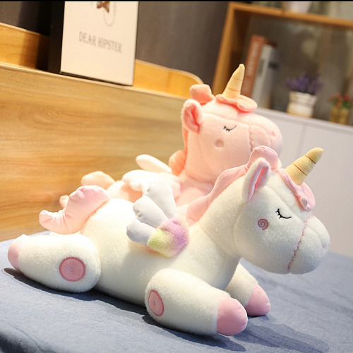 Игрушка-подушка "Пегас лежит" (белый) 45см