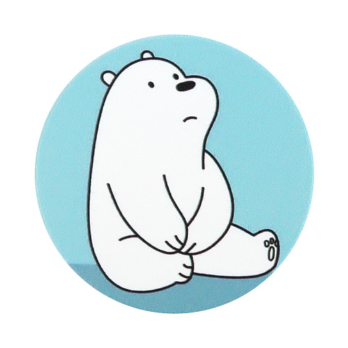 Держатель для телефона/попсокет "Bear white"