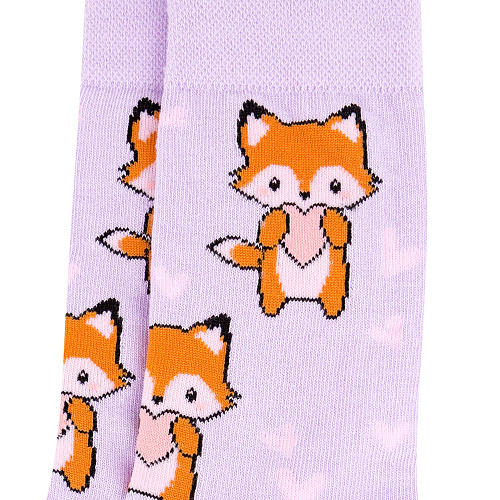 Носки "Лисы с сердечками", разм.35-39