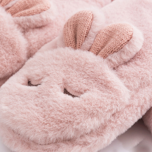 Варежки "Кролики" (белые)