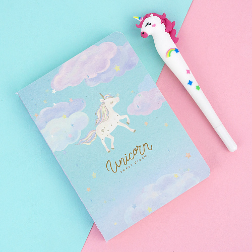 Ежедневник в подарочной упаковке "Pastel unicorn" (облака)
