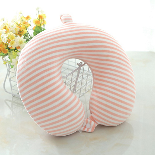 Подушка для путешествий "Полосочки", Memory Foam  (розовая пудра)