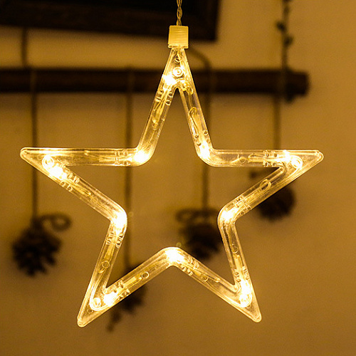 Гирлянда "Звездопад" 2,5м, (6 больших и 6 маленьких) 220V 