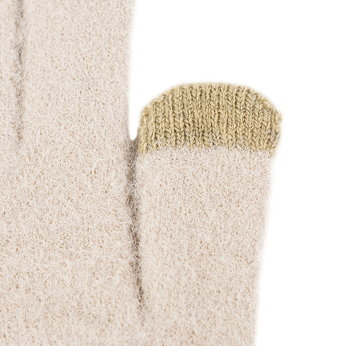 Перчатки сенсорные "Мордочки", бежевые