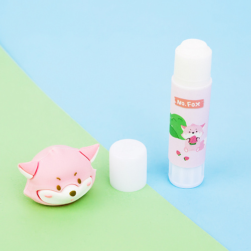 Клей-карандаш "Лис" (розовый)