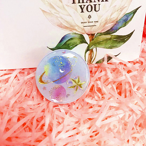 Держатель для телефона/попсокет "Космос" (фиолетовый)