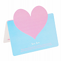 Поздравительная открытка с сердечком (голубая)