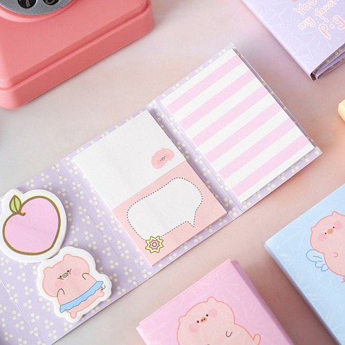 Набор стикеров "Cutie pig small" (фиолтовый)