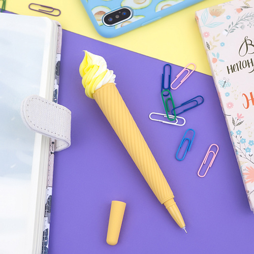 Ручка "Мороженое" (желтая)