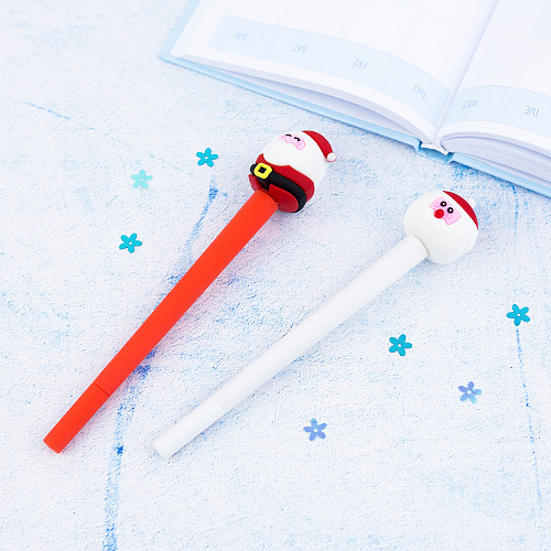 Ручка "Новый год" голова Деда Мороза