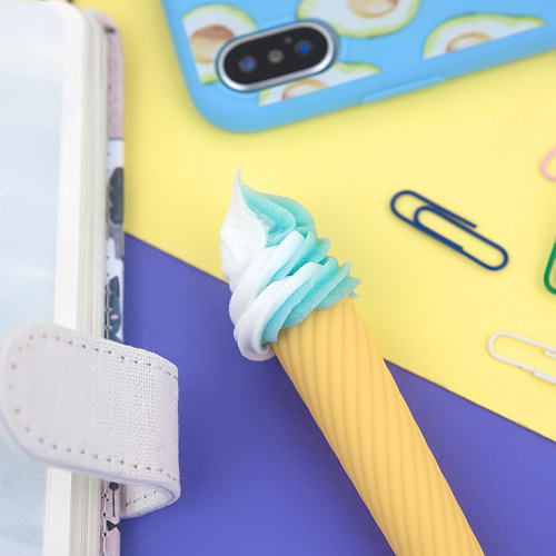 Ручка "Мороженое" (голубая)