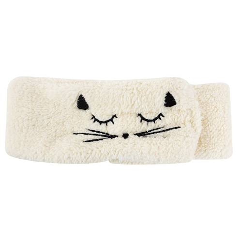 Повязка на голову "Спящий котик", молочный
