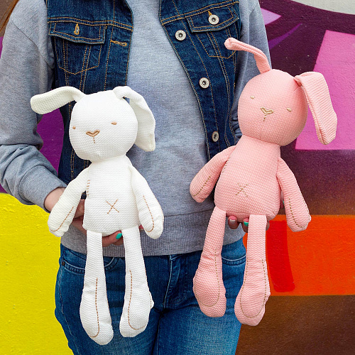 Игрушка-подушка "Зайка" (белый) 50см