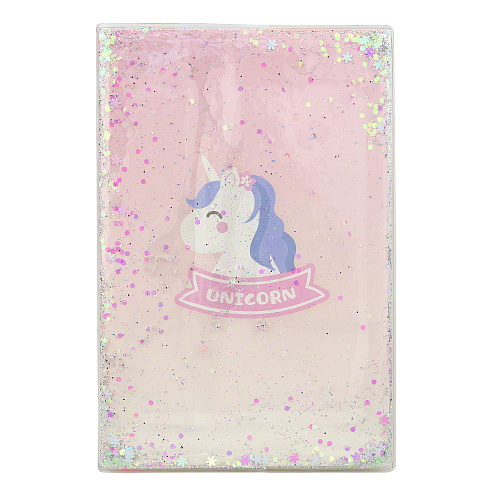 Ежедневник с прозрачной обложкой "Unicorn" (голова единорога)