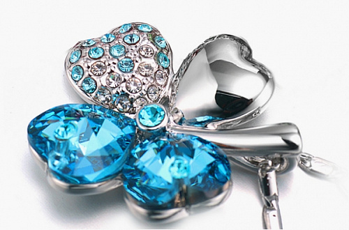 Подвеска "Clover strass" (красная)