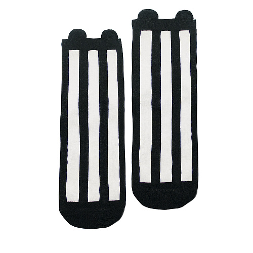 Носки "Панда" (черные полосатые)