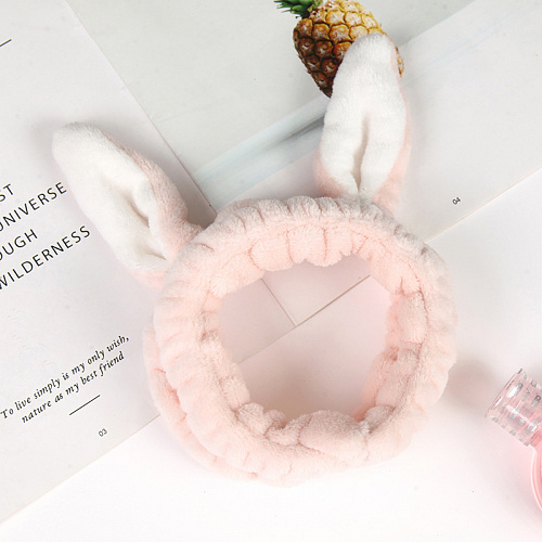 Повязка на голову "Ушки зайки" (розовый)