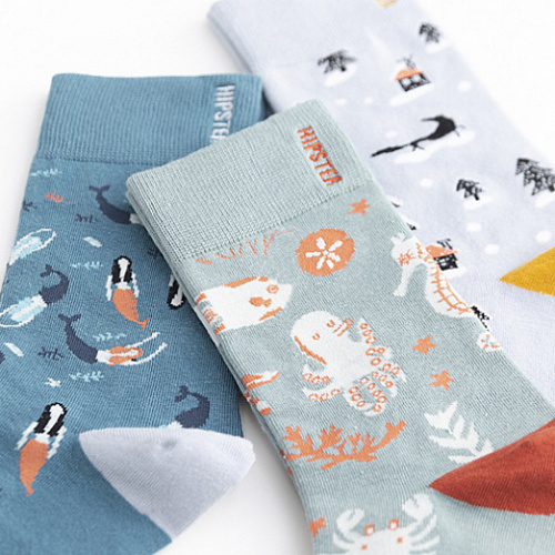 Носки "Зима" (голубые)