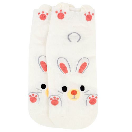 Носки короткие "Зайка" (белые)