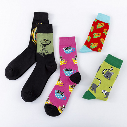 Носки "Лемуры" (зеленые)