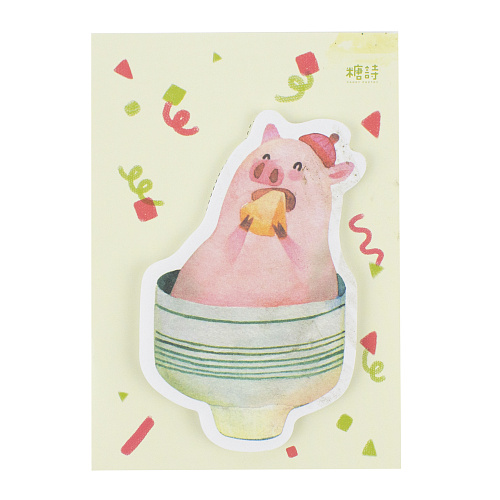 Стикеры "Свинка в чашке"