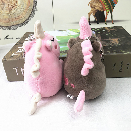 Брелок "Единорог с сердечком" (серый)