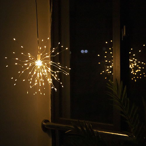 Гирлянда "Одуванчик" (теплый белый), LED, батарейки