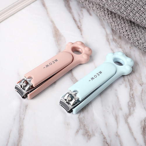 Клиппер для ногтей "Коготки" голубой