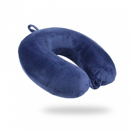 Подушка для путешествий "Однотонная", Memory Foam (синяя)