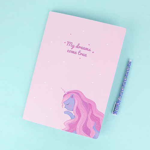 Тетрадь в розовую клетку  А4 "Dreams"