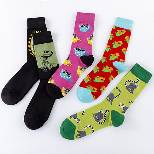 Носки "Кукуруза" (красные)