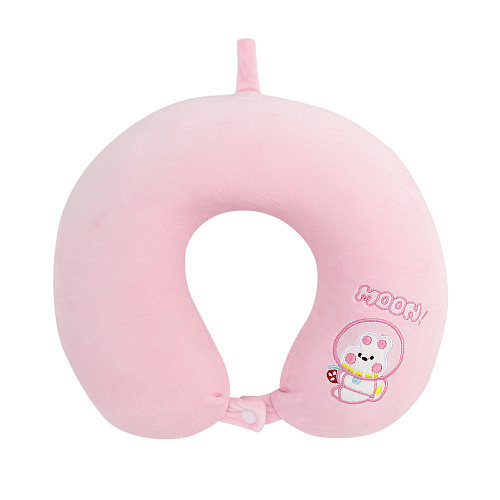 Подушка для путешествий Memory Foam "Зая-космонавт" (розовая)