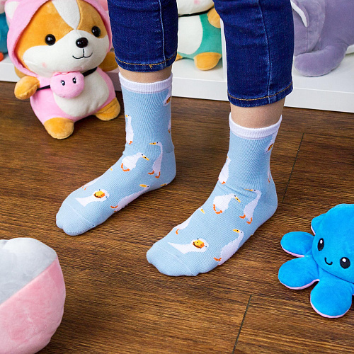 Носки детские "Гуси", разм.20-22 (7-9 лет)