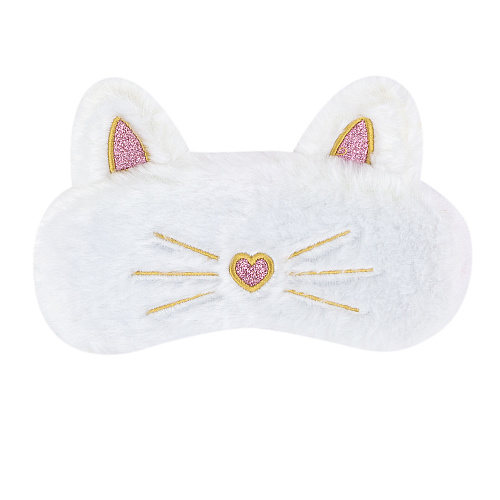 Маска для сна "Пушистый кот" (белый)